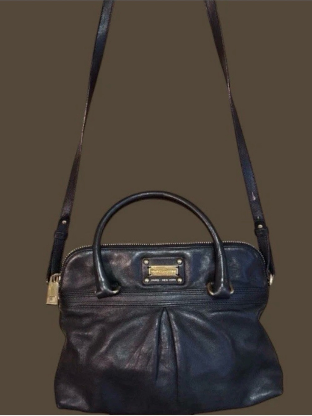 Marc Jacobs "The Park" Leather Crossbody Shoulder Bag Purse - Black MSRP $795
